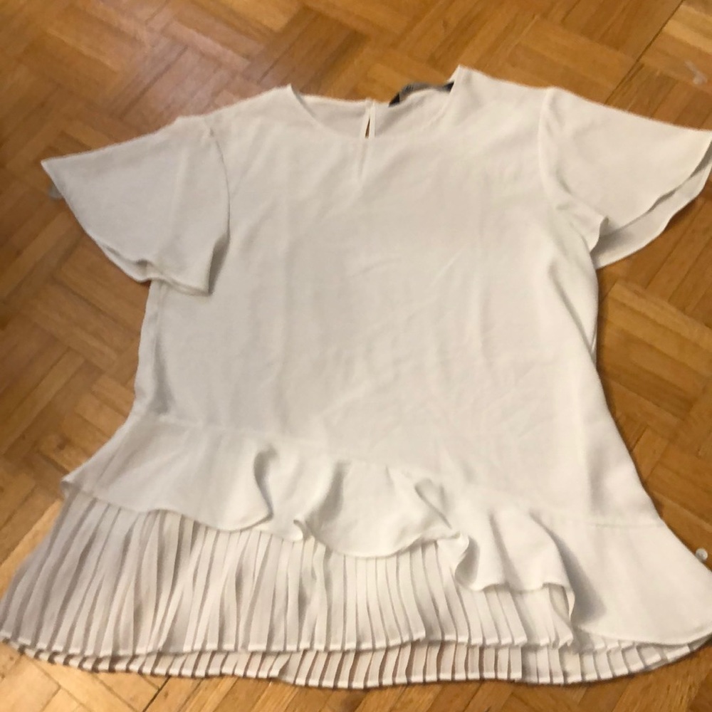 White shirt sleeve Zara Top